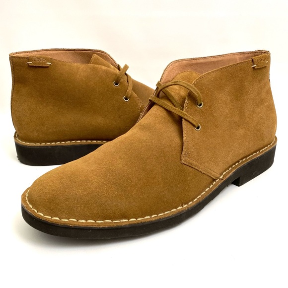 Polo Ralph Lauren Chukka Boots 12 Brown Suede Lace Up Men’s - Picture 2 of 11